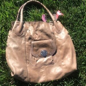 Sofia C leather bag satchel hobo BoHo shoulder bag tope